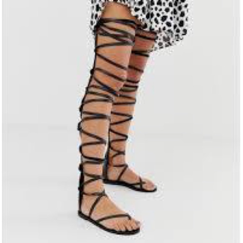 ASOS Black Gladiator Sandals